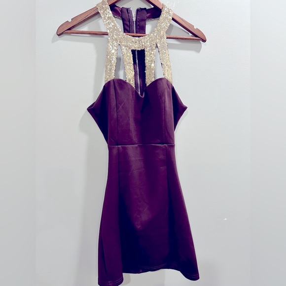 Tobi Purple Party bodycon cut out dress - Picture 1 of 4